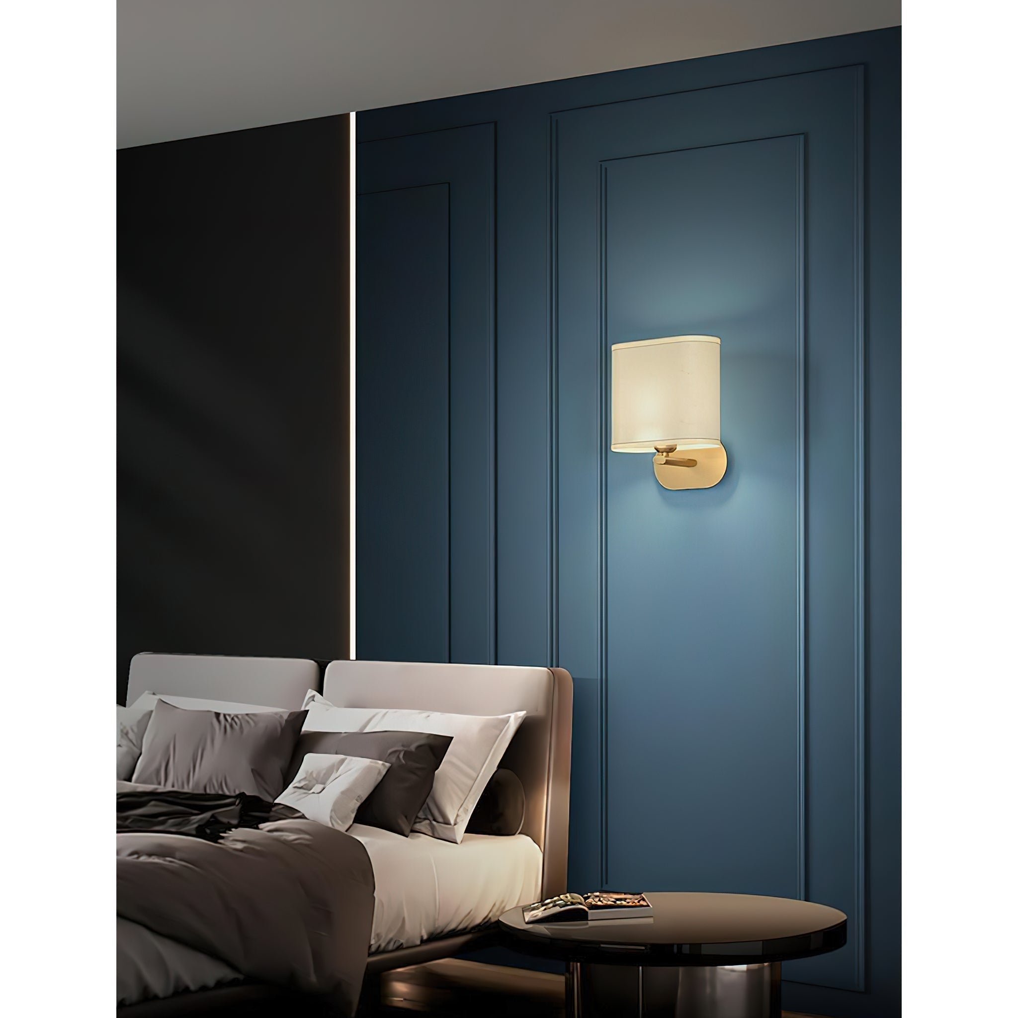 Myth Brass Fabric Wall Lamp