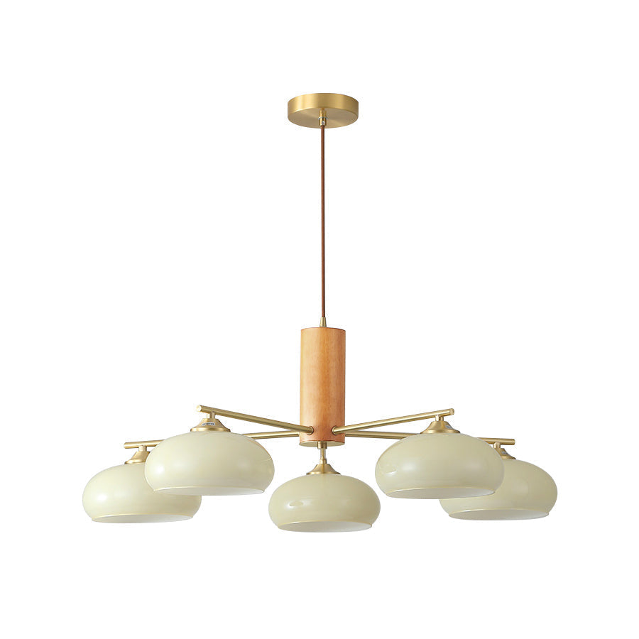 Nova Natural Persimmon Glass Chandelier