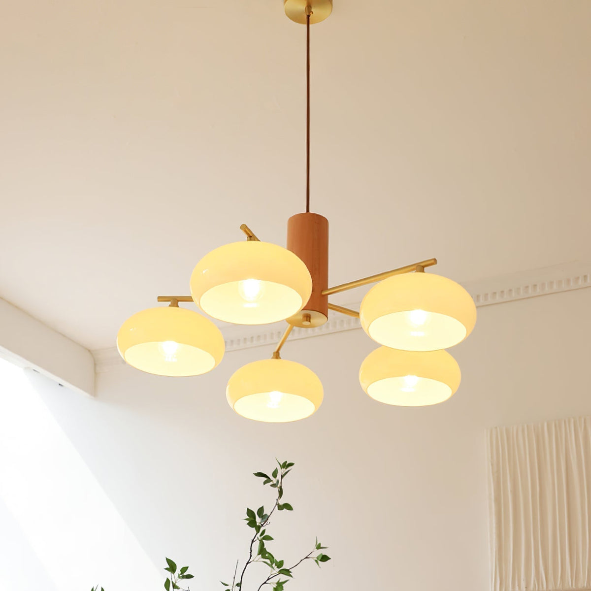 Pinaber Glass Persimmon Chandeliers