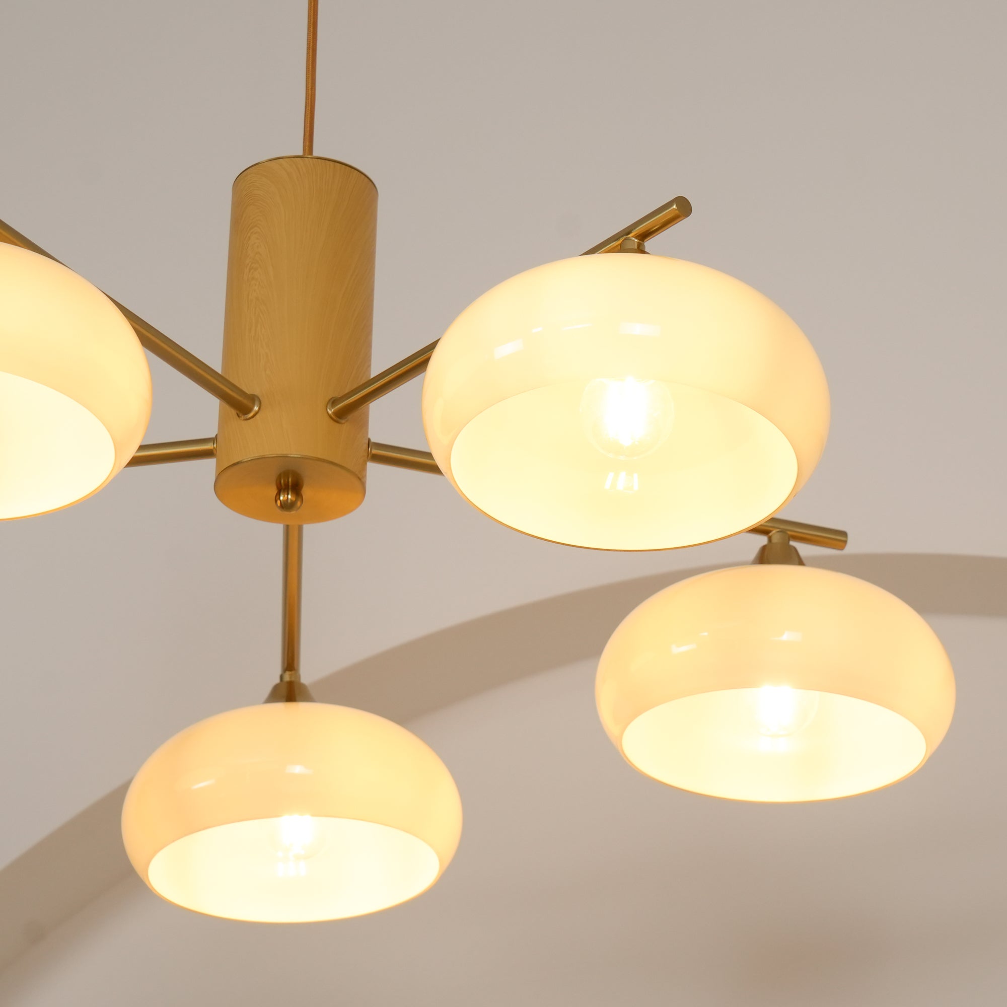 Nova Natural Persimmon Glass Chandelier