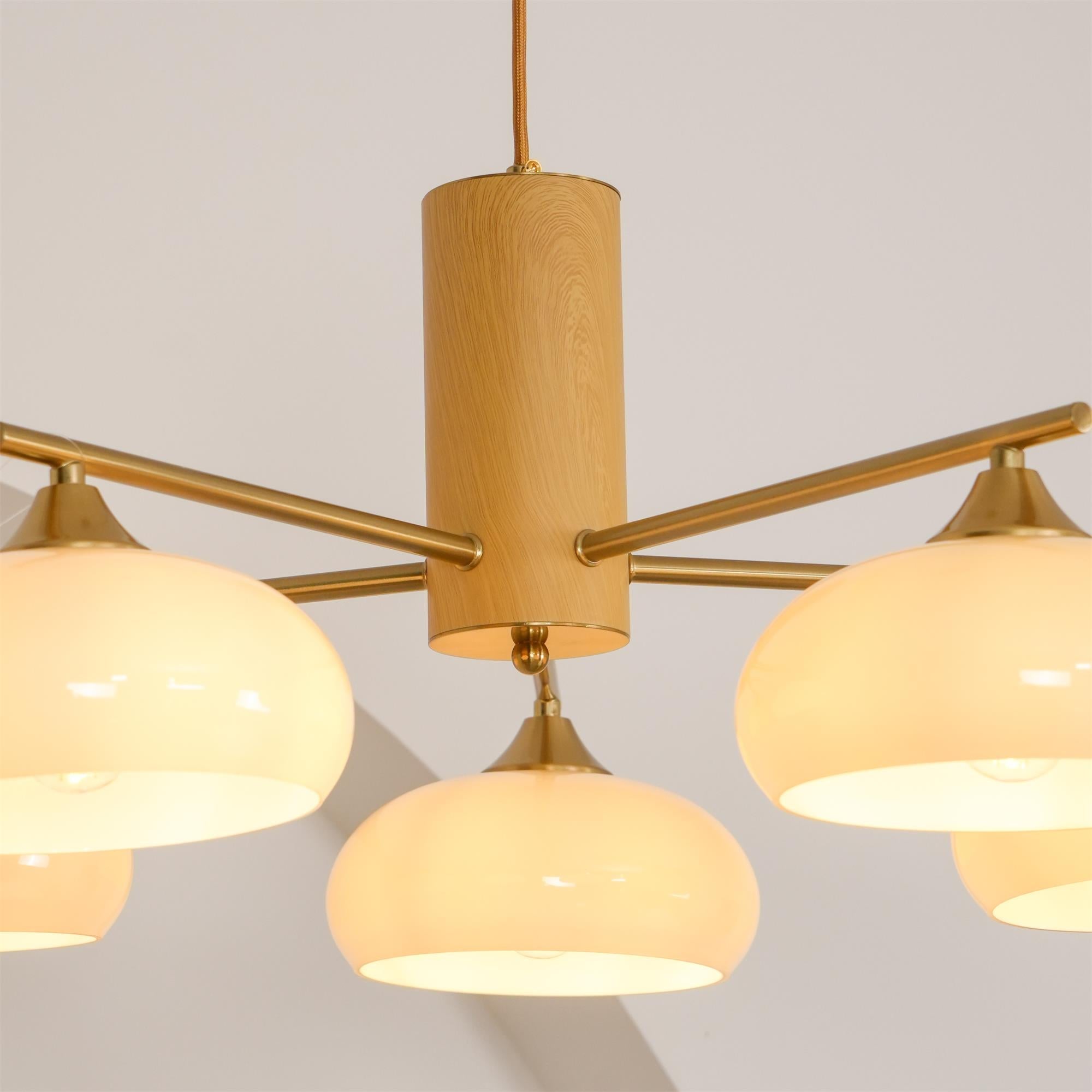 Nova Natural Persimmon Glass Chandelier