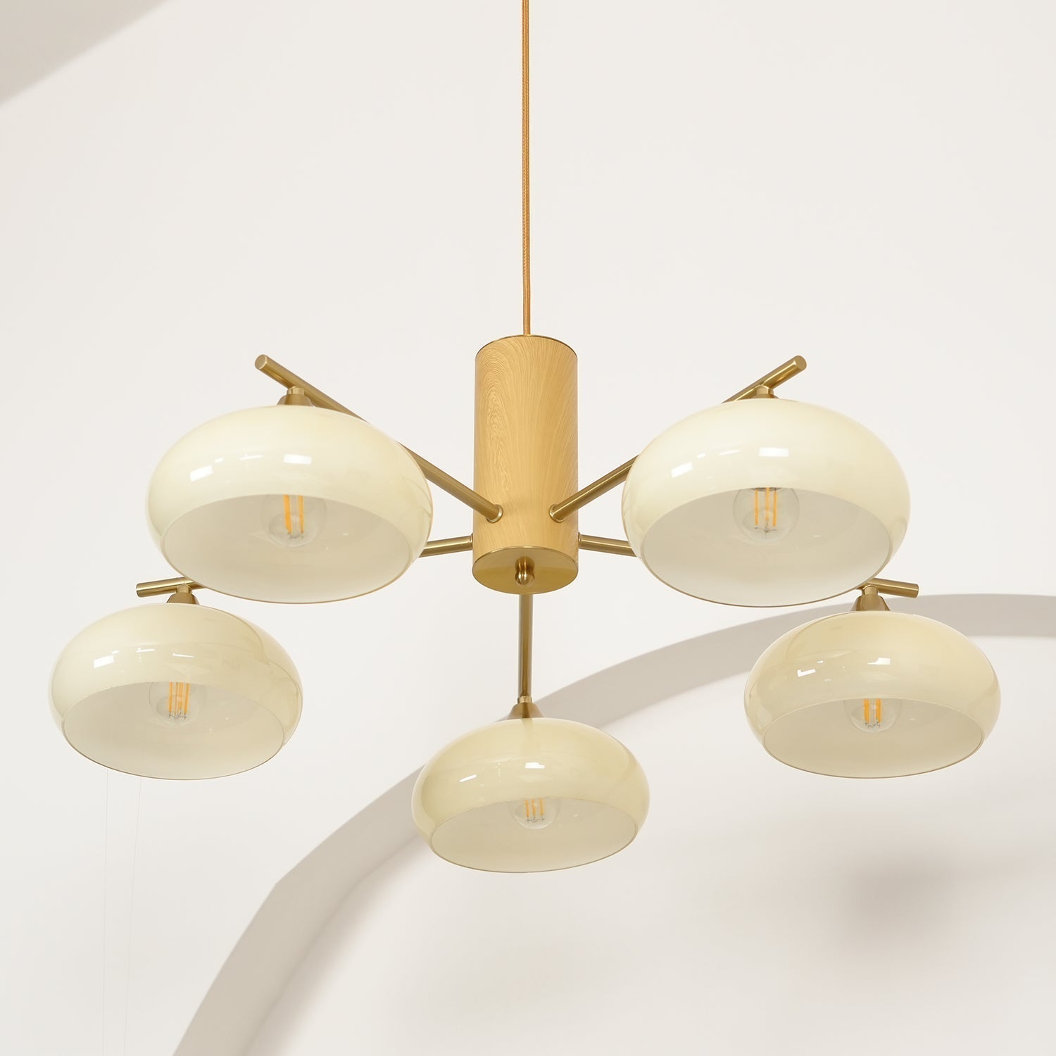 Nova Natural Persimmon Glass Chandelier