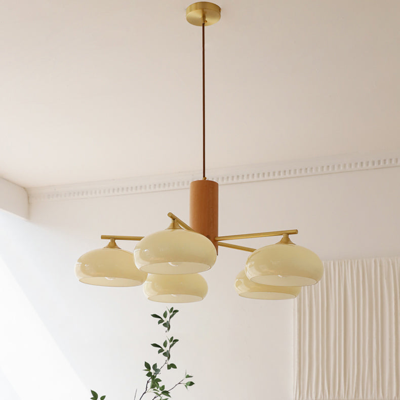 Nova Natural Persimmon Glass Chandelier