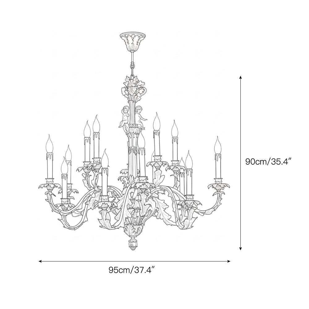 Solarissa Brass Leaf Chandelier
