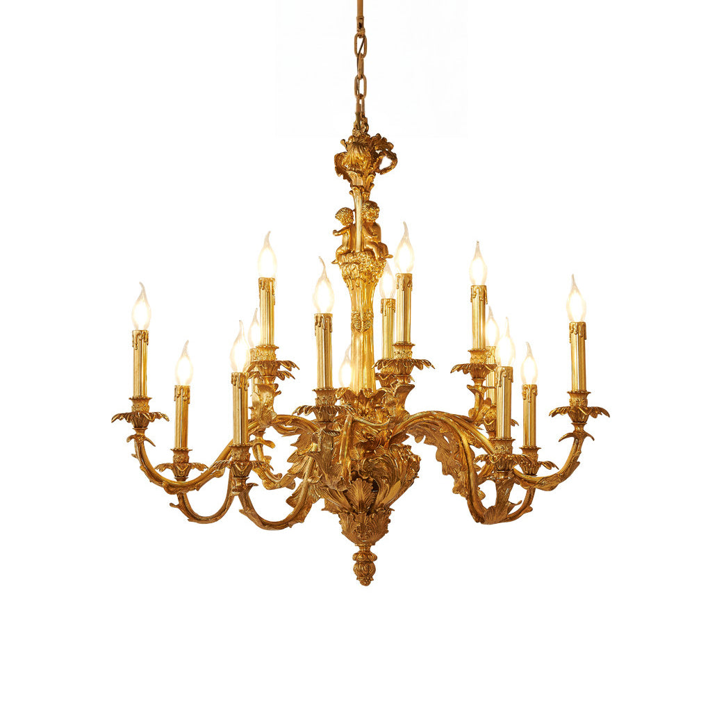 Solarissa Brass Leaf Chandelier