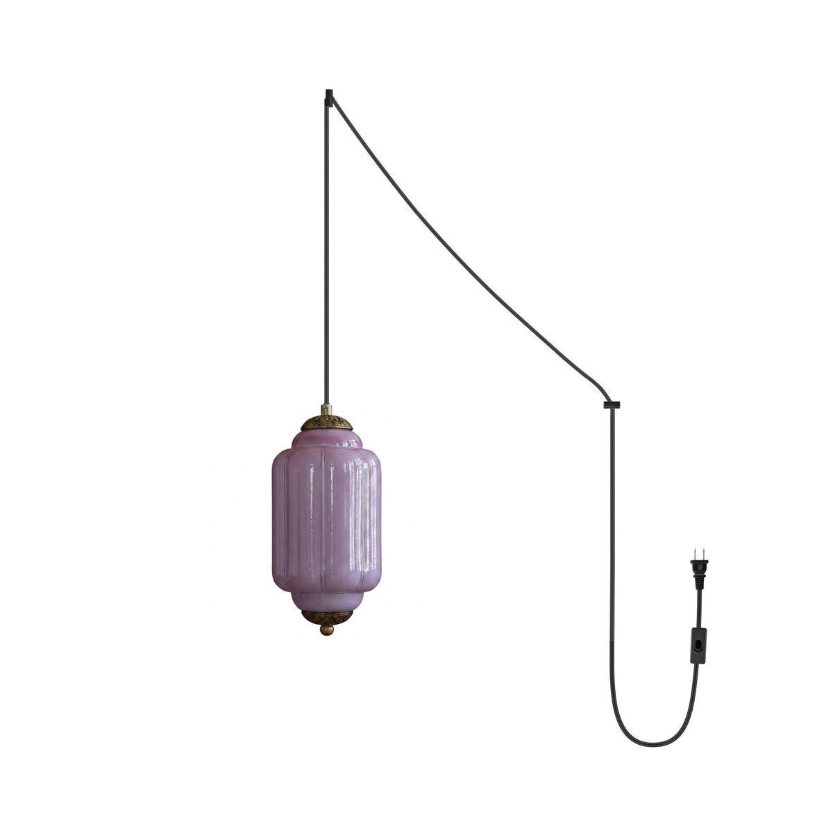 Veleaine Glass Plug In Pendant Light