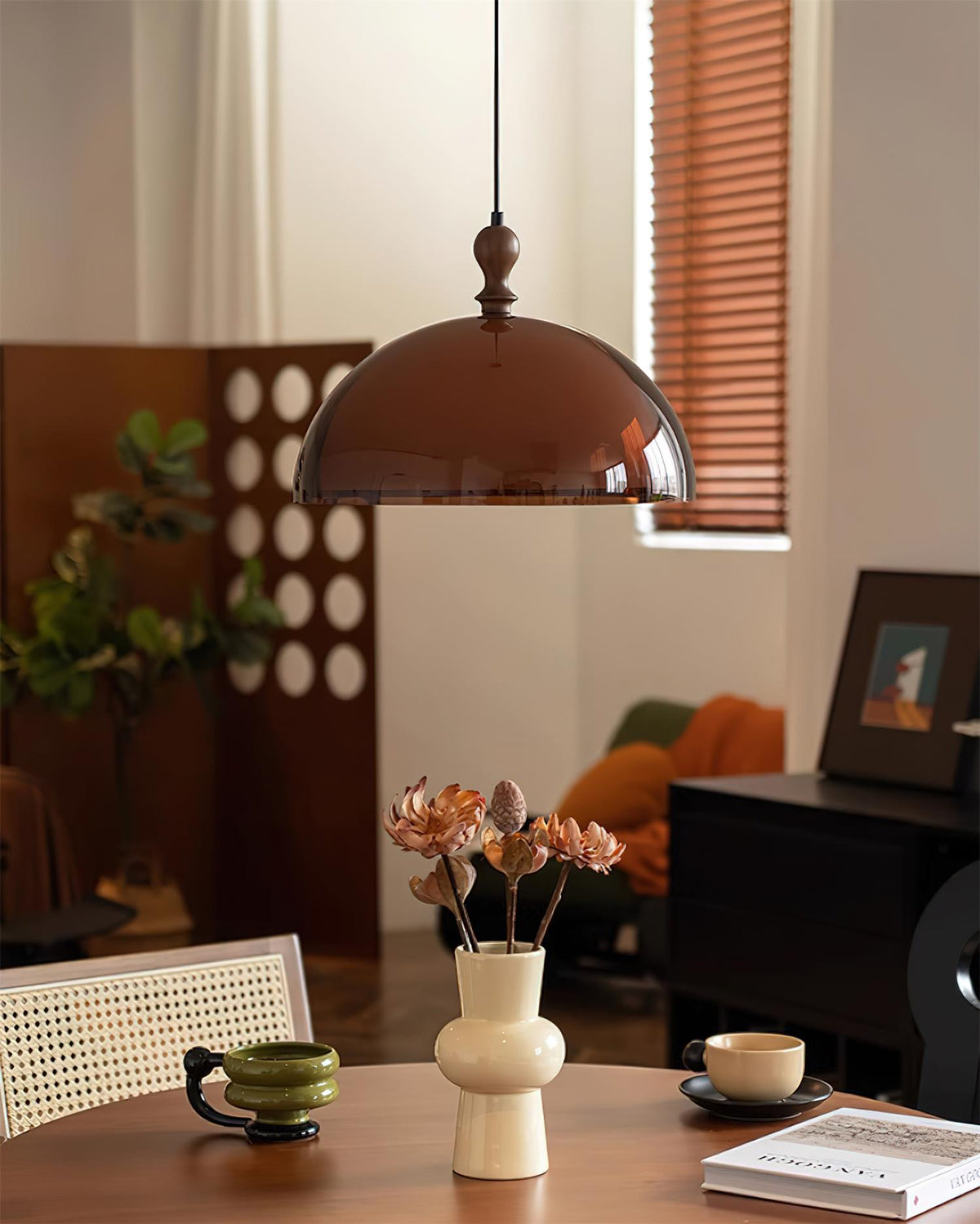 Daro Amber Dome Pendant Light