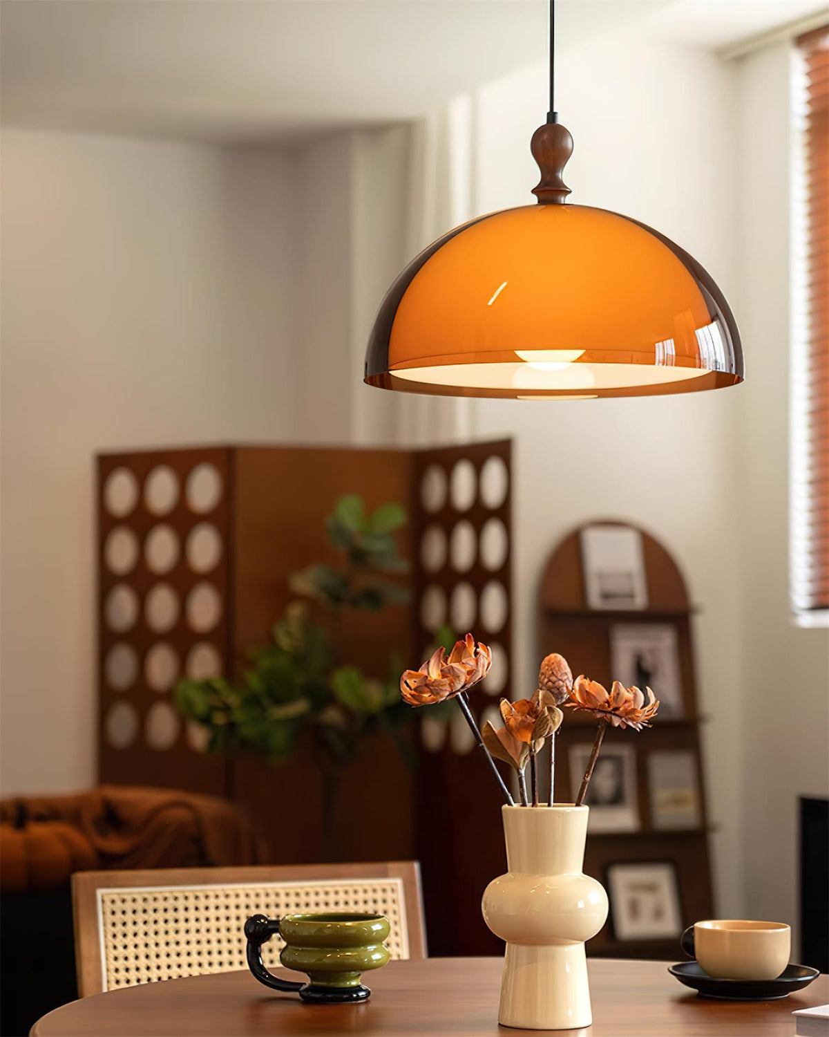 Daro Amber Dome Pendant Light