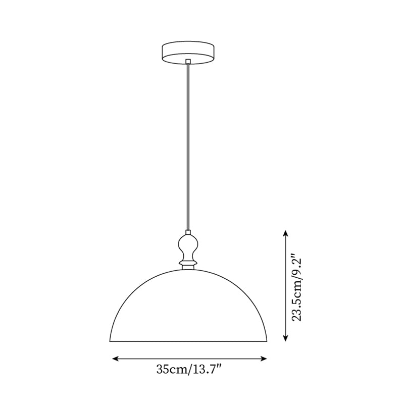 Daro Amber Dome Pendant Light