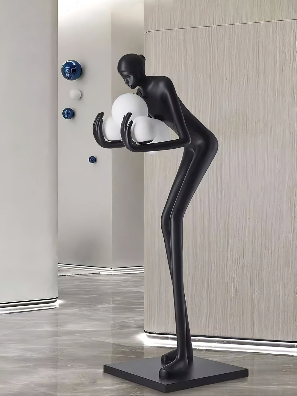 Nyxara Embracing Black Floor Lamp