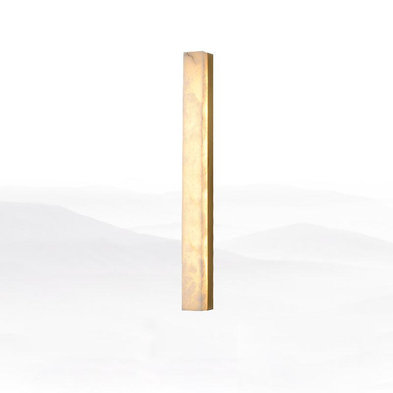 Quill Brass Alabaster Wall Lamp