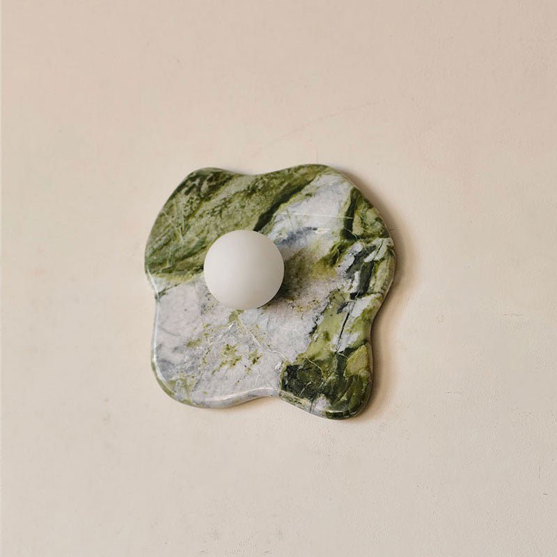 Cakebum Green Marble Organic Wall Lamp