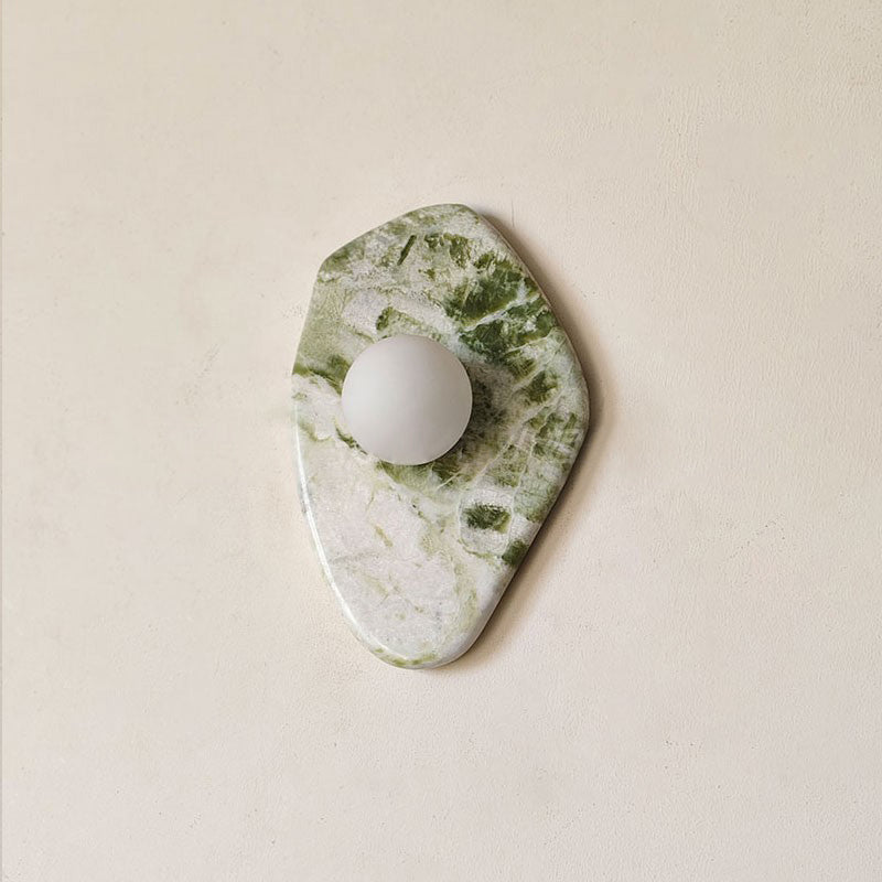 Cakebum Green Marble Organic Wall Lamp