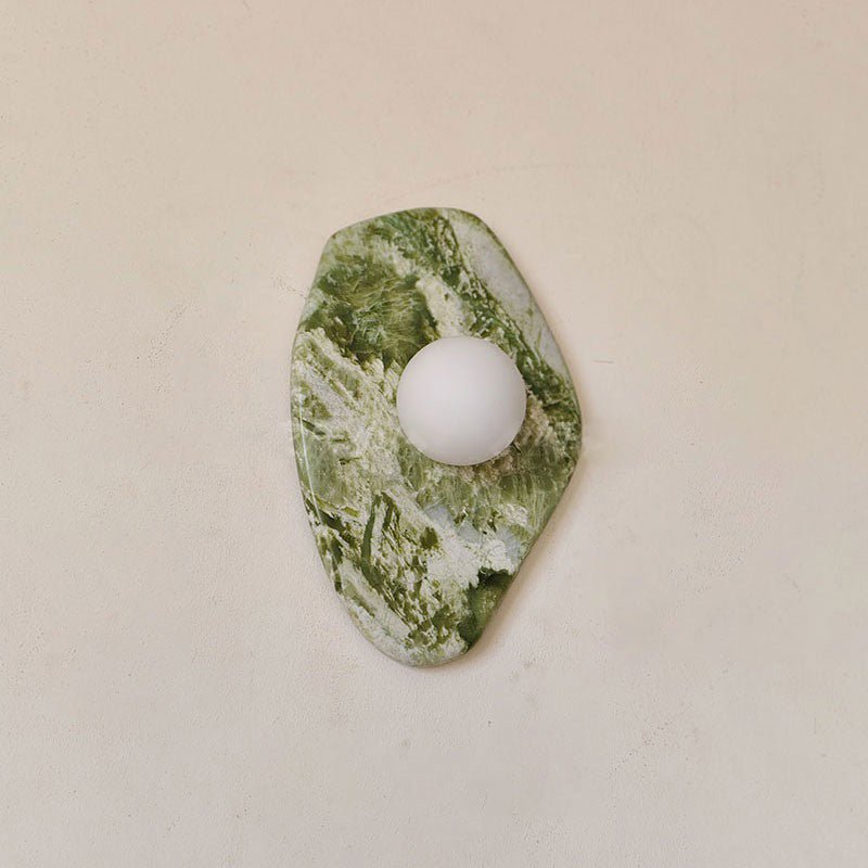 Cakebum Green Marble Organic Wall Lamp
