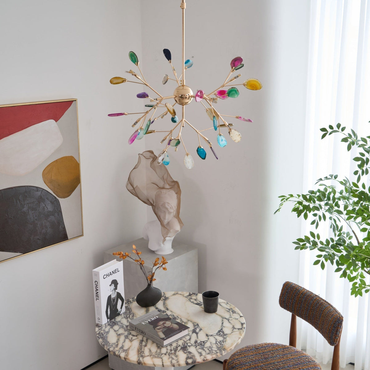 Romimul Chandelier Colorful Branching