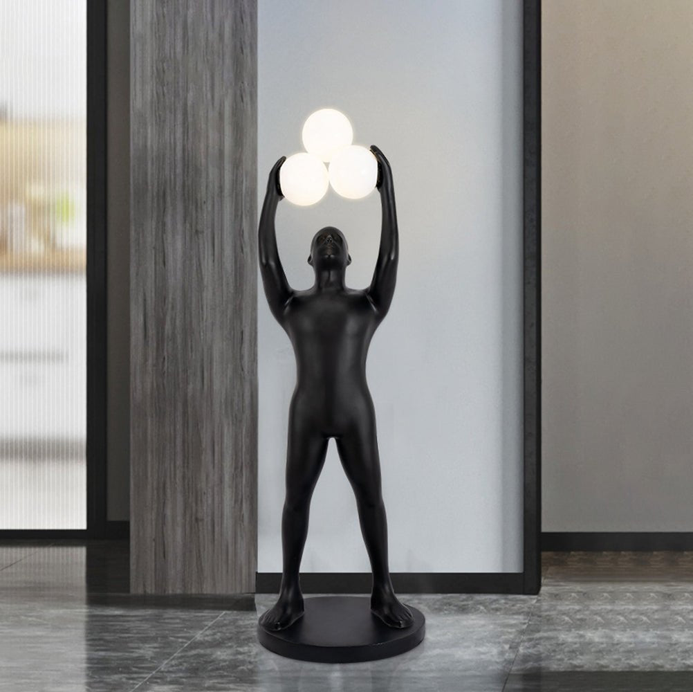 Athranis Uplifted Black Sculptural Floor Lamp