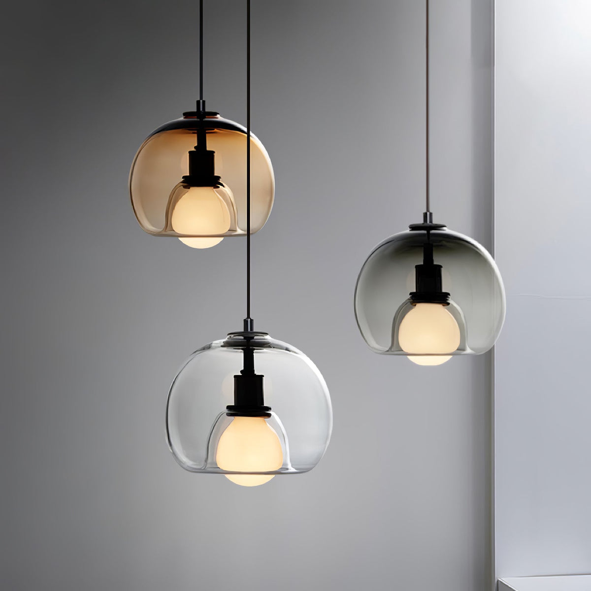 Eamver Glass Contemporary Pendant Light