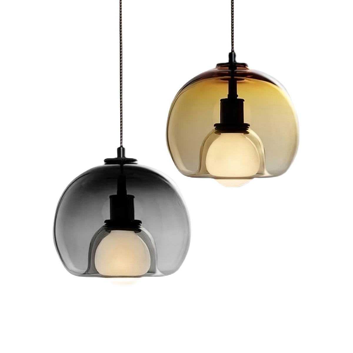 Eamver Glass Contemporary Pendant Light