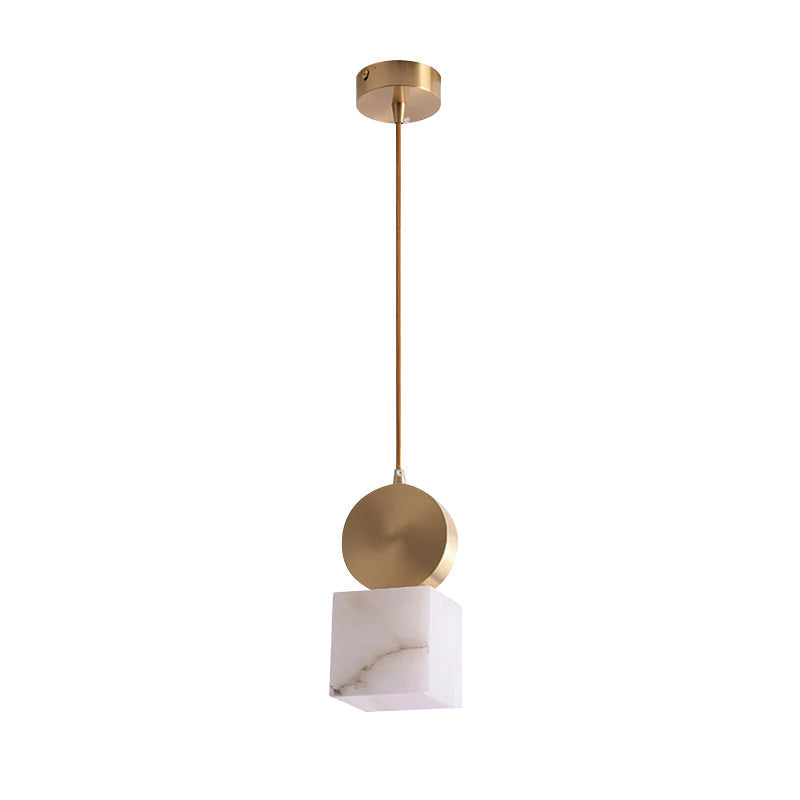 Salen Pendant Light Alabaster & Brass