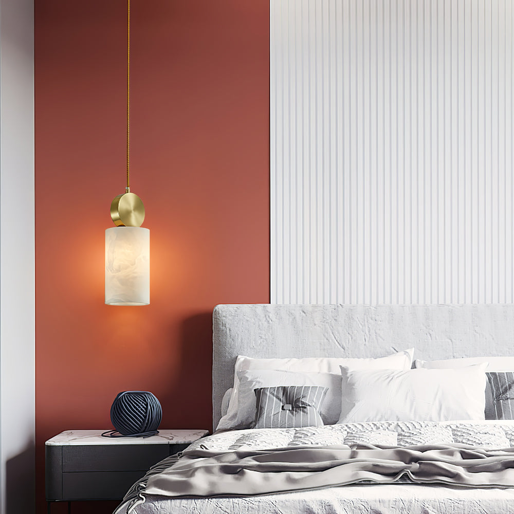 Salen Pendant Light Alabaster & Brass