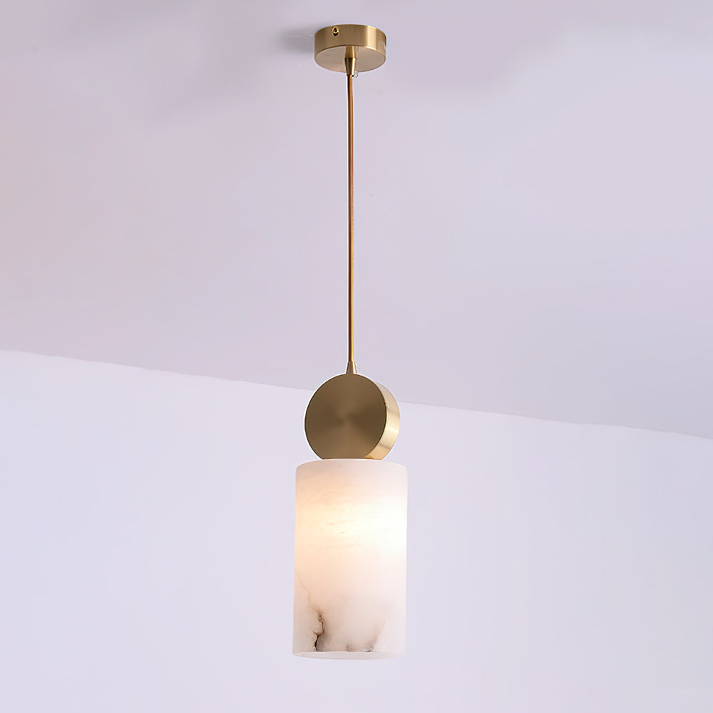 Salen Pendant Light Alabaster & Brass