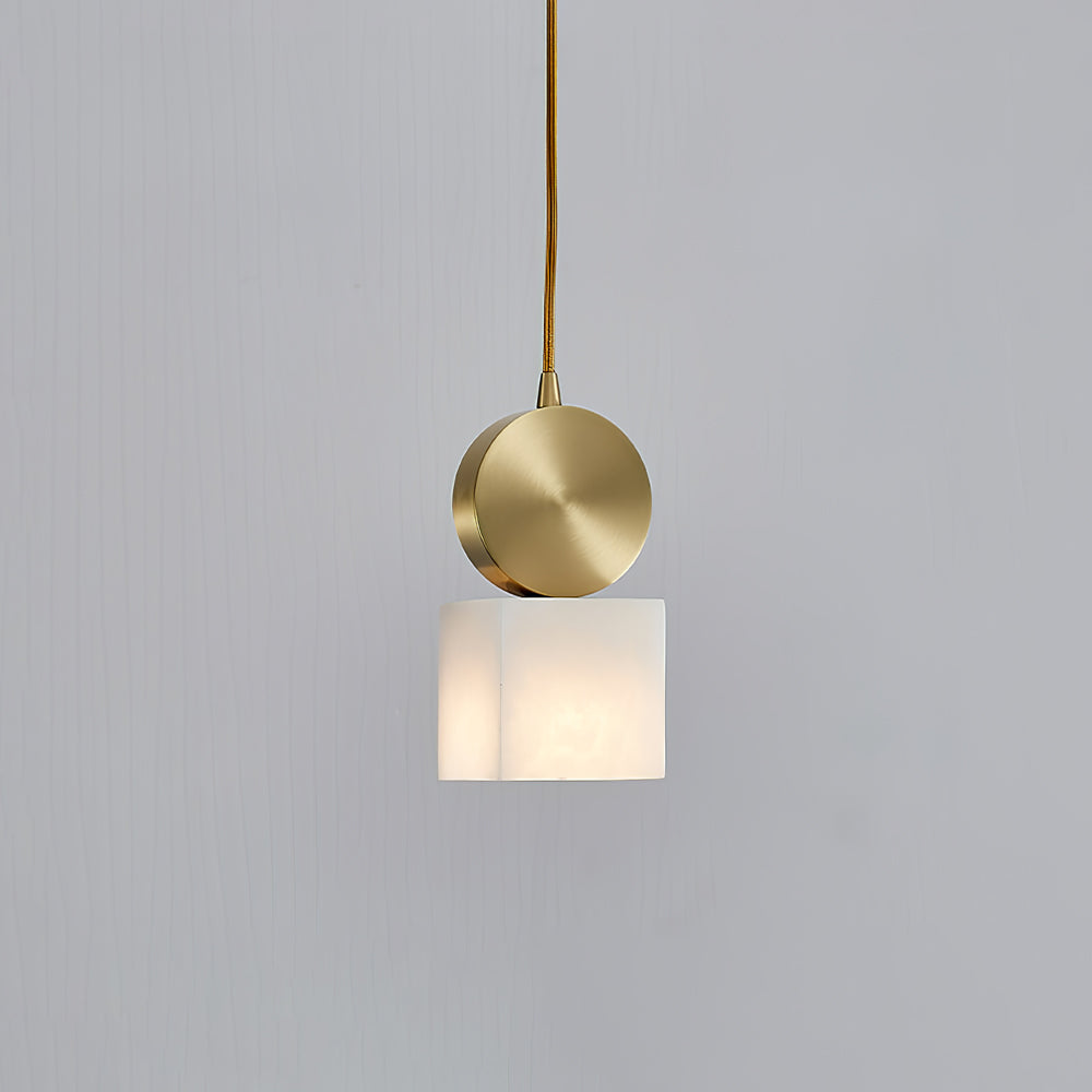 Salen Pendant Light Alabaster & Brass