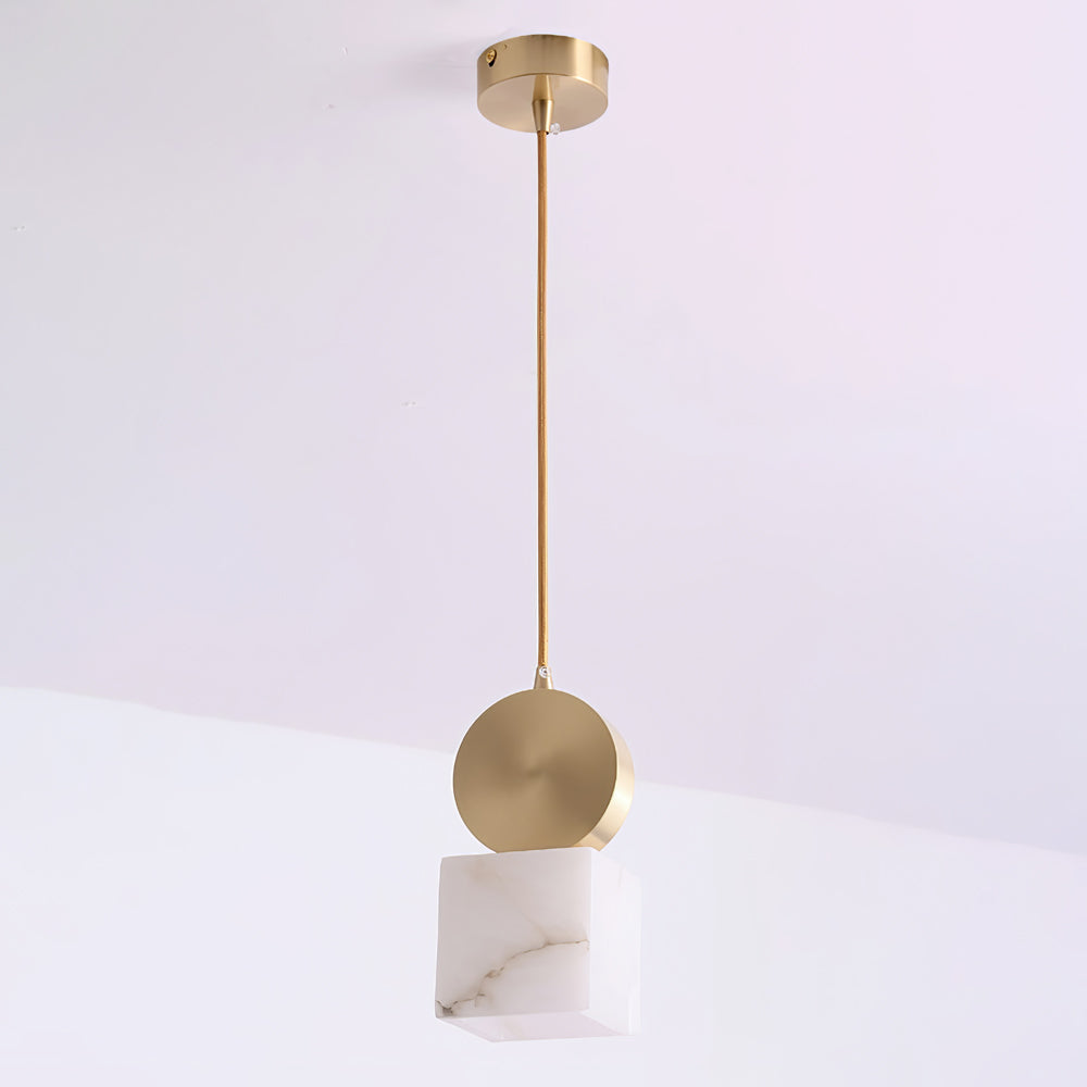 Salen Pendant Light Alabaster & Brass