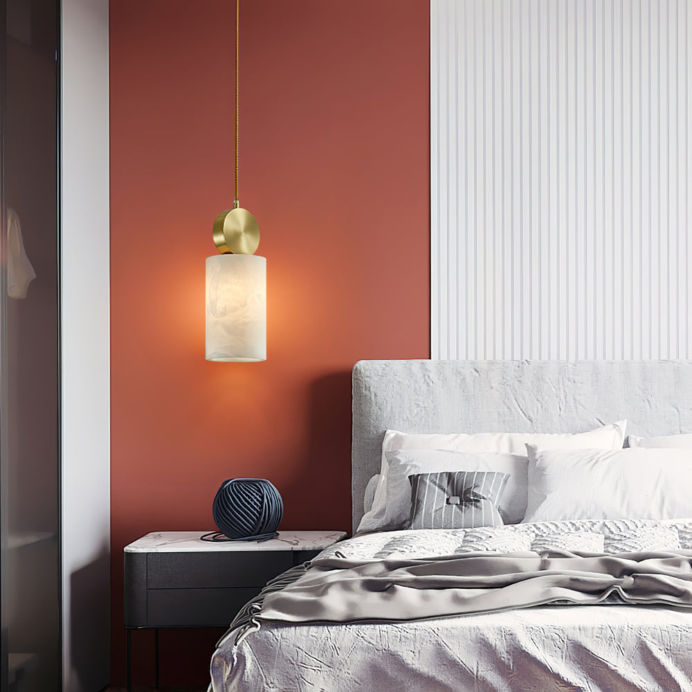 Salen Pendant Light Alabaster & Brass