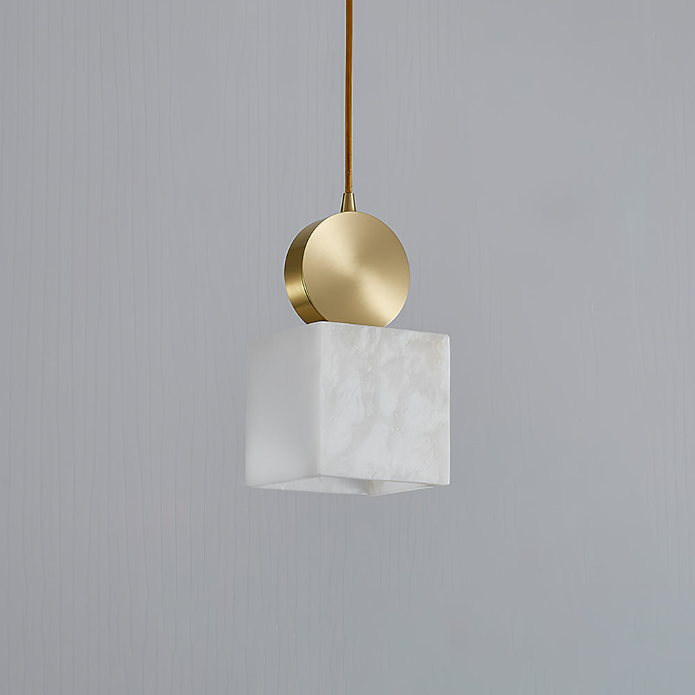 Salen Pendant Light Alabaster & Brass