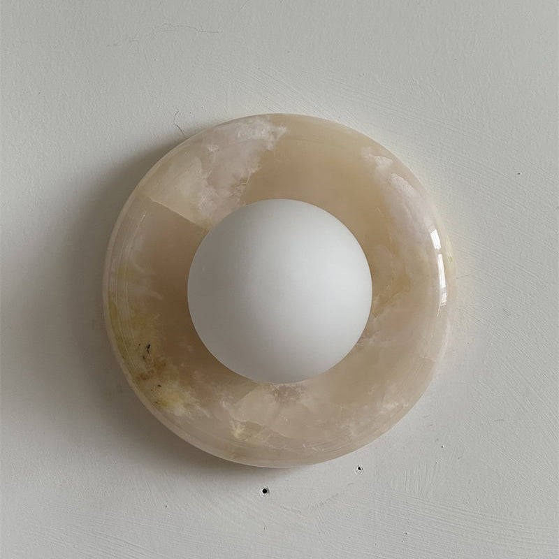 Luminenne Pink Onyx Wall Sconce