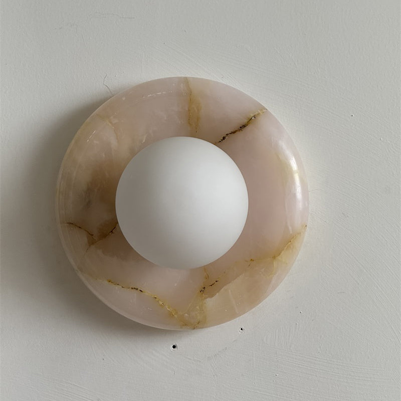 Luminenne Pink Onyx Wall Sconce
