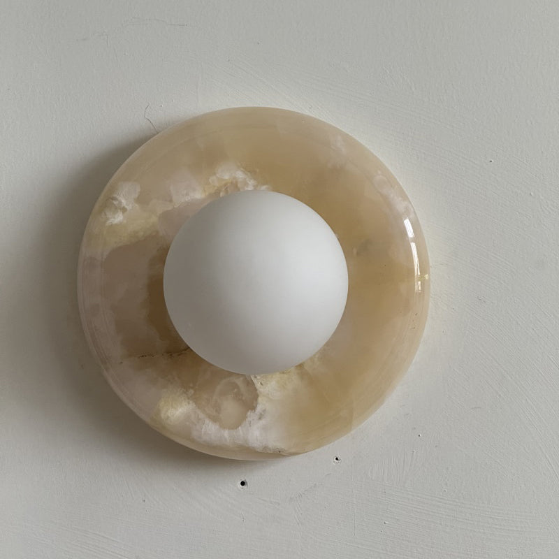 Luminenne Pink Onyx Wall Sconce