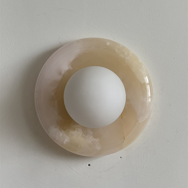 Luminenne Pink Onyx Wall Sconce