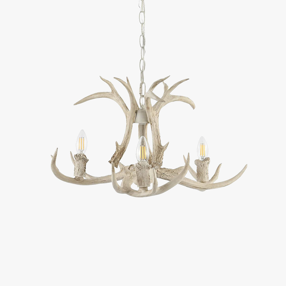 Tolenusi Retro LED Pendant Light White Metal Resin Dining Room/Bedroom