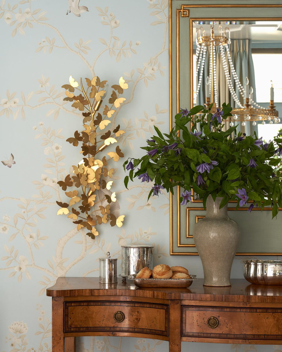 Gina Wall Light Butterfly Branch Gold Decorative
