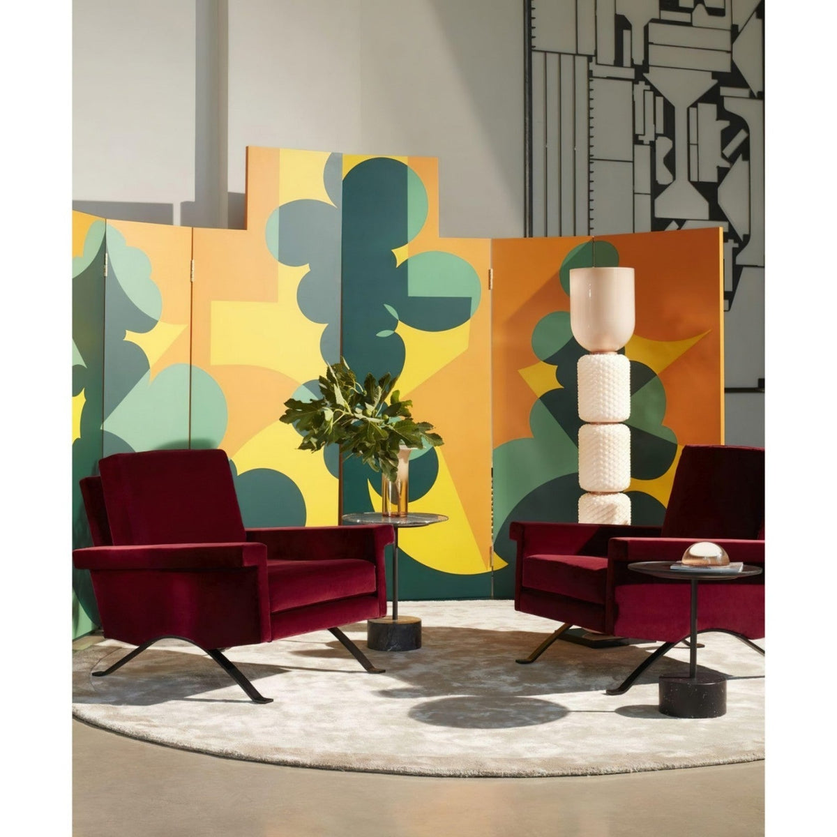 Petaella Contemporary Marble Floor Lamp