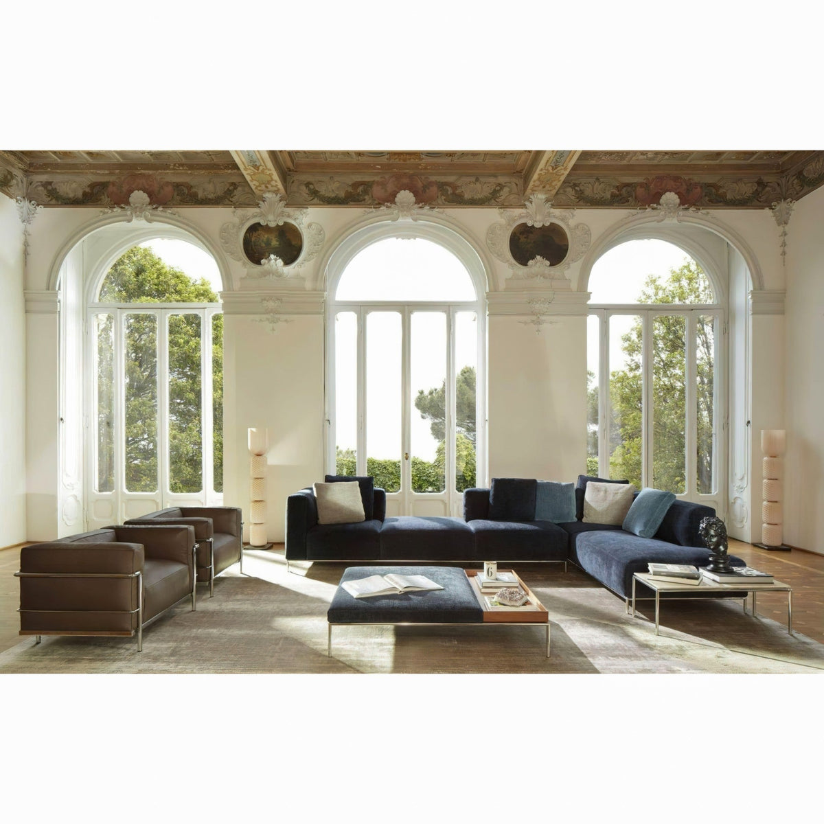 Petaella Contemporary Marble Floor Lamp