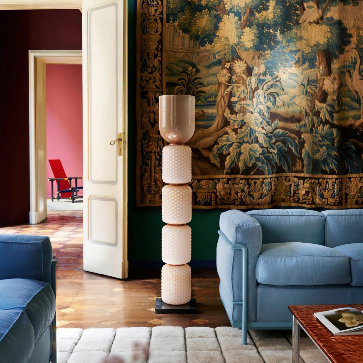 Petaella Contemporary Marble Floor Lamp