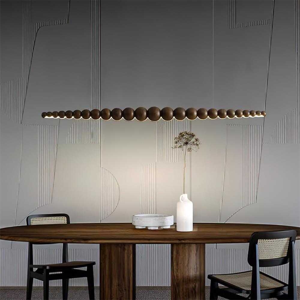 Terubur Beaded Wooden Chandelier