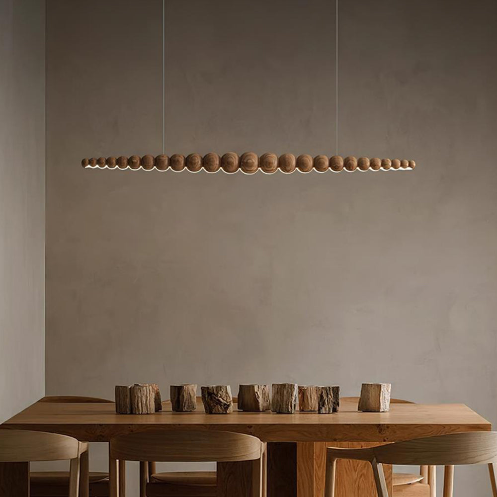 Terubur Beaded Wooden Chandelier