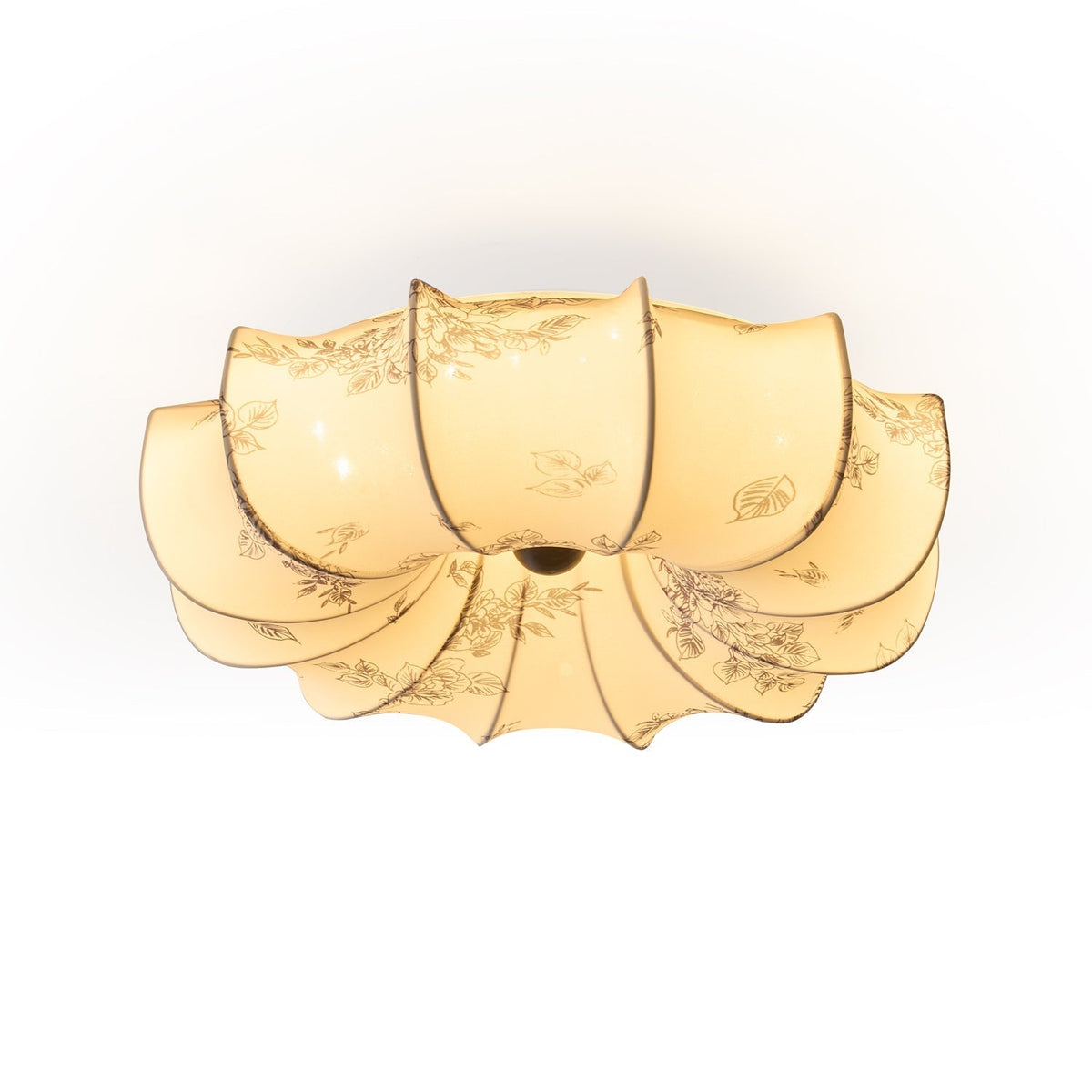 Vivaria Premium Nordic Art Wood Fabric Ceiling Light