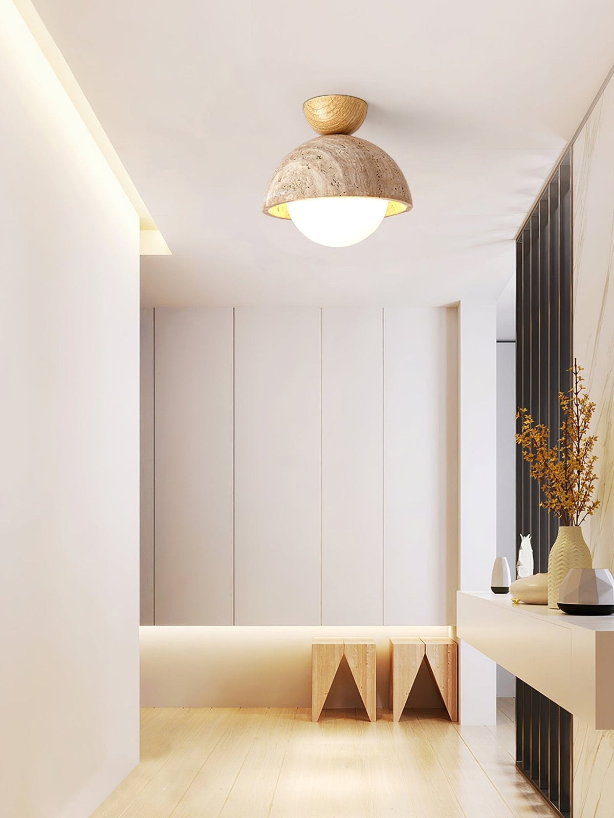 Serireon Travertine Ceiling Light