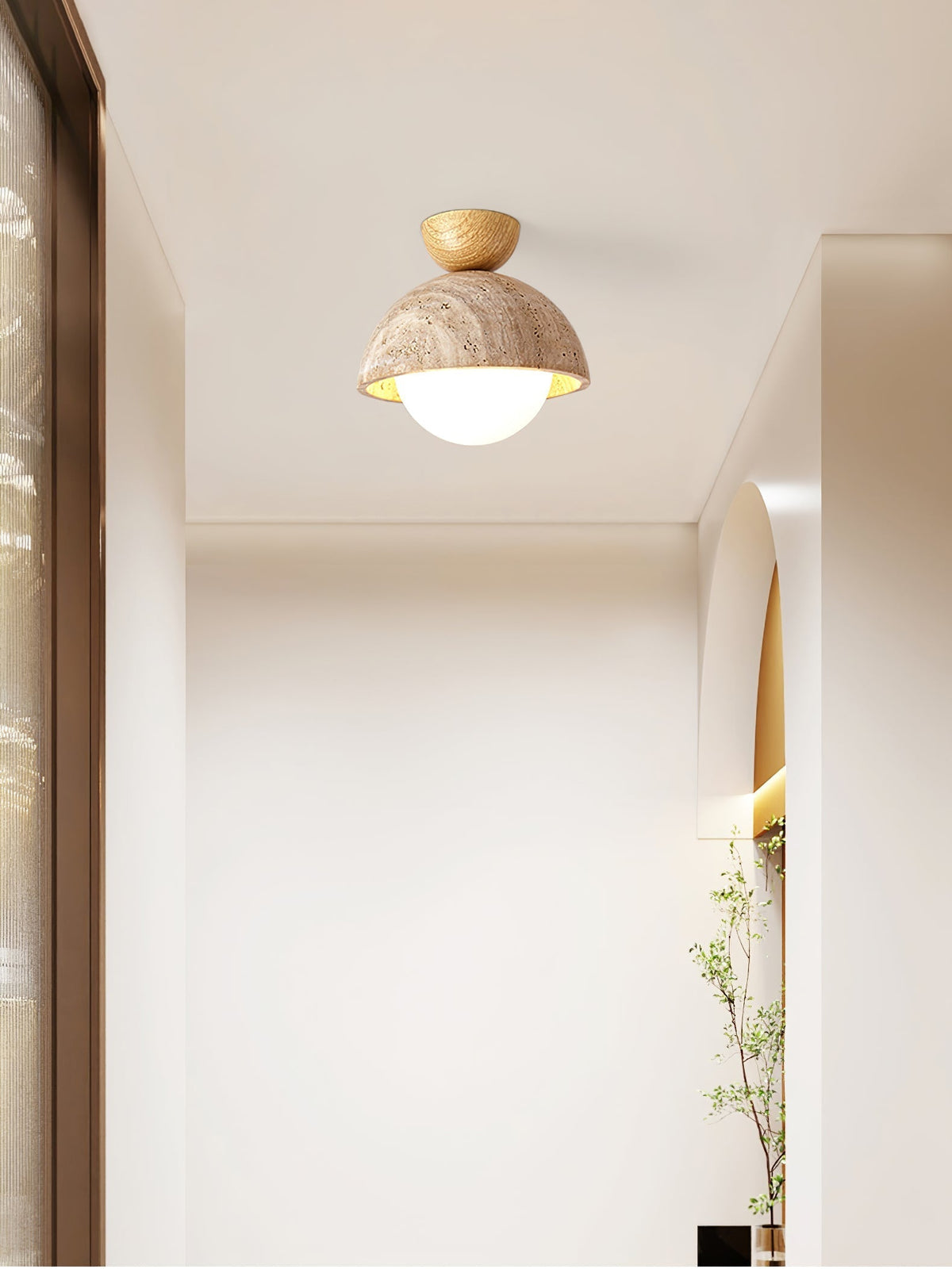 Serireon Travertine Ceiling Light