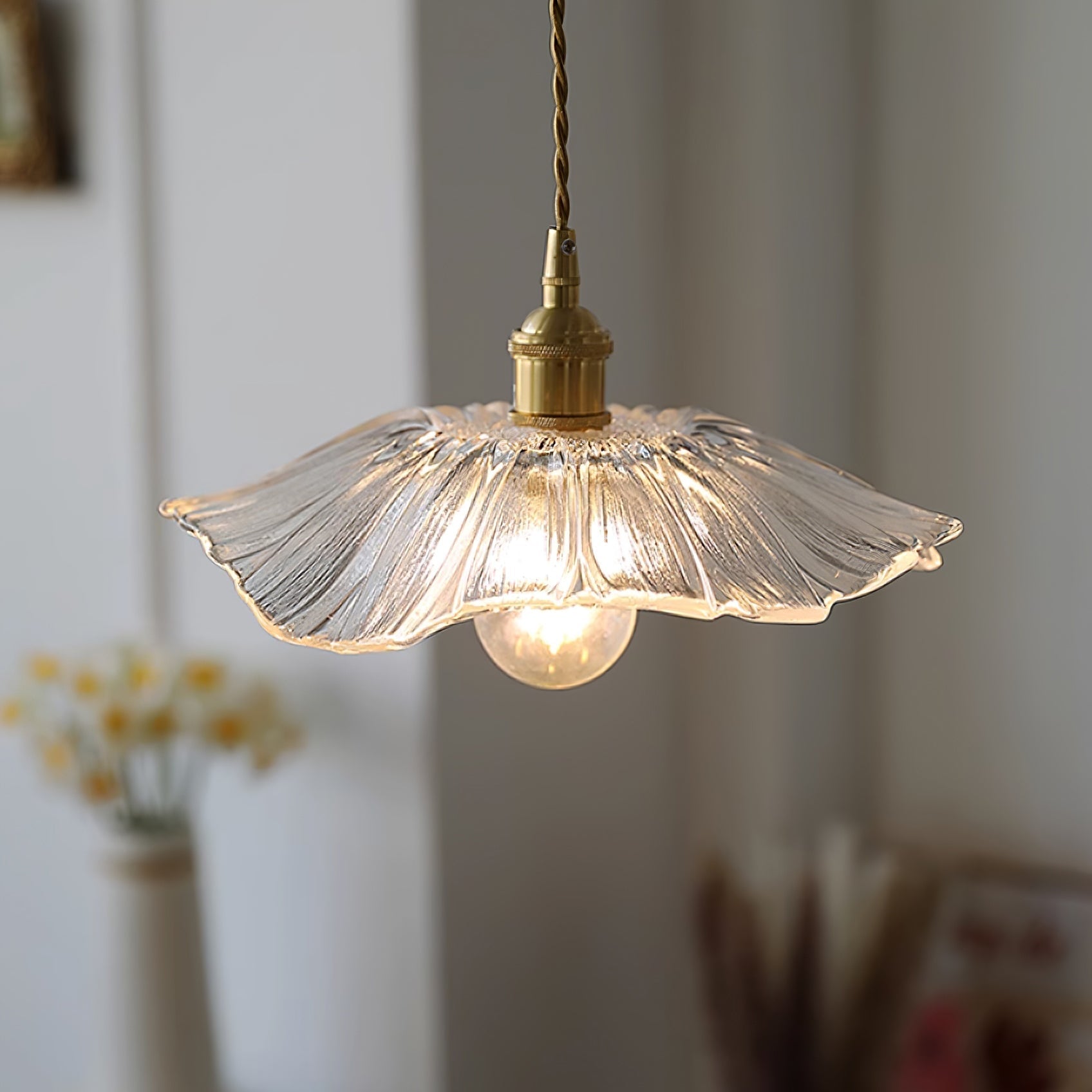 Lavor Flower Glass Ceiling/Pendant Light-Neutral Decor