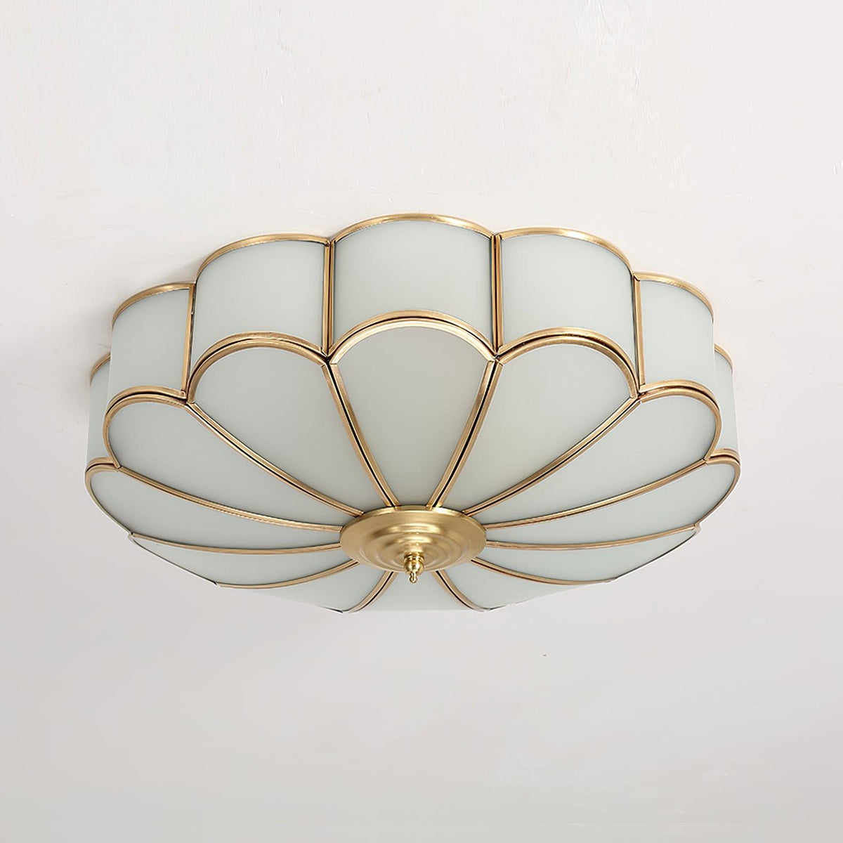 Delacourt Flower Shape Glass Flush Mount Ceiling Light