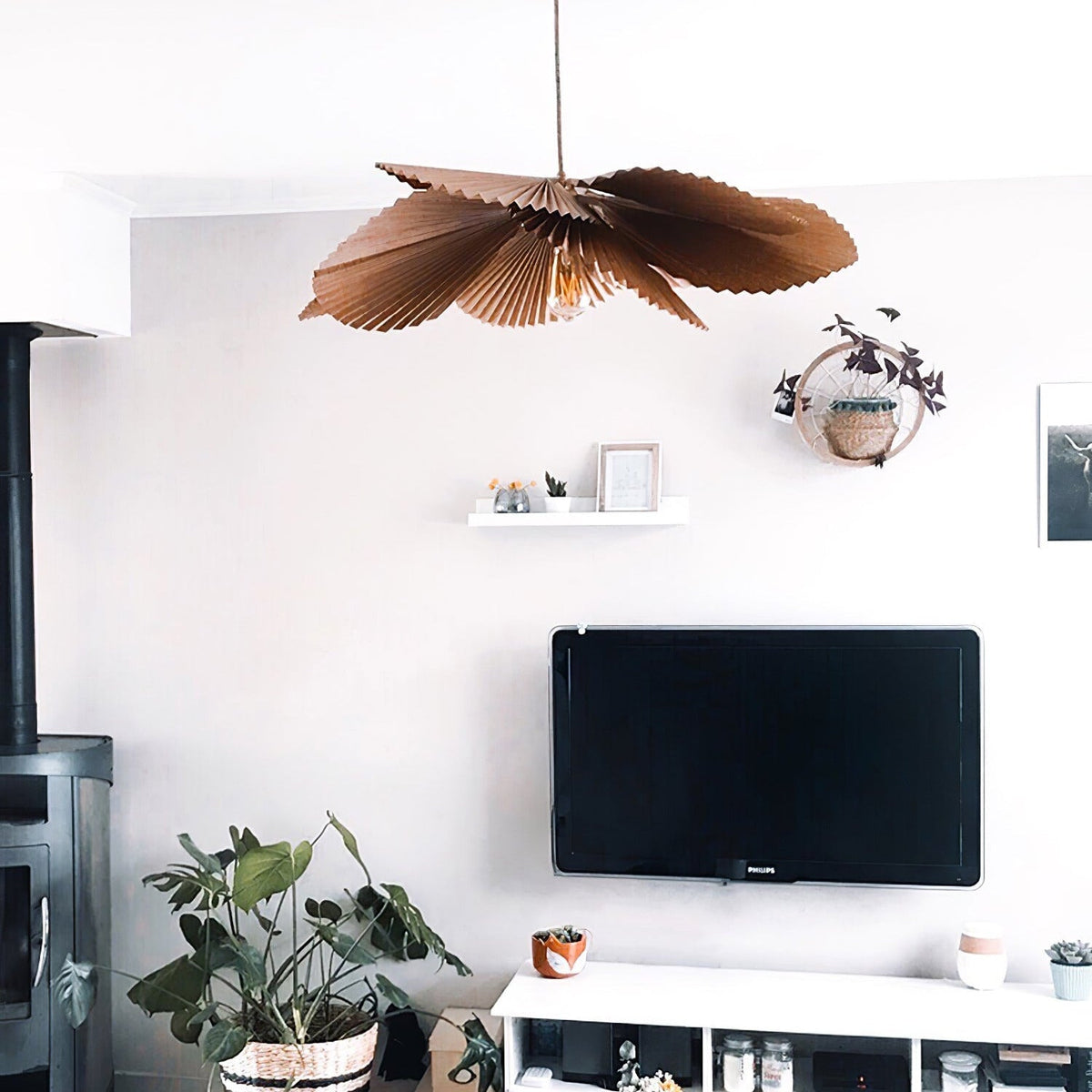 Wedugil Folded Leaf Lotus Pendant Lamp Paper