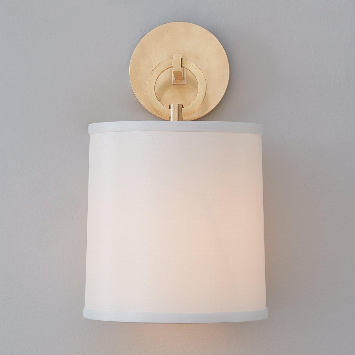 Sipovon Wall Lamp Farmhouse Fabric Cylindrical