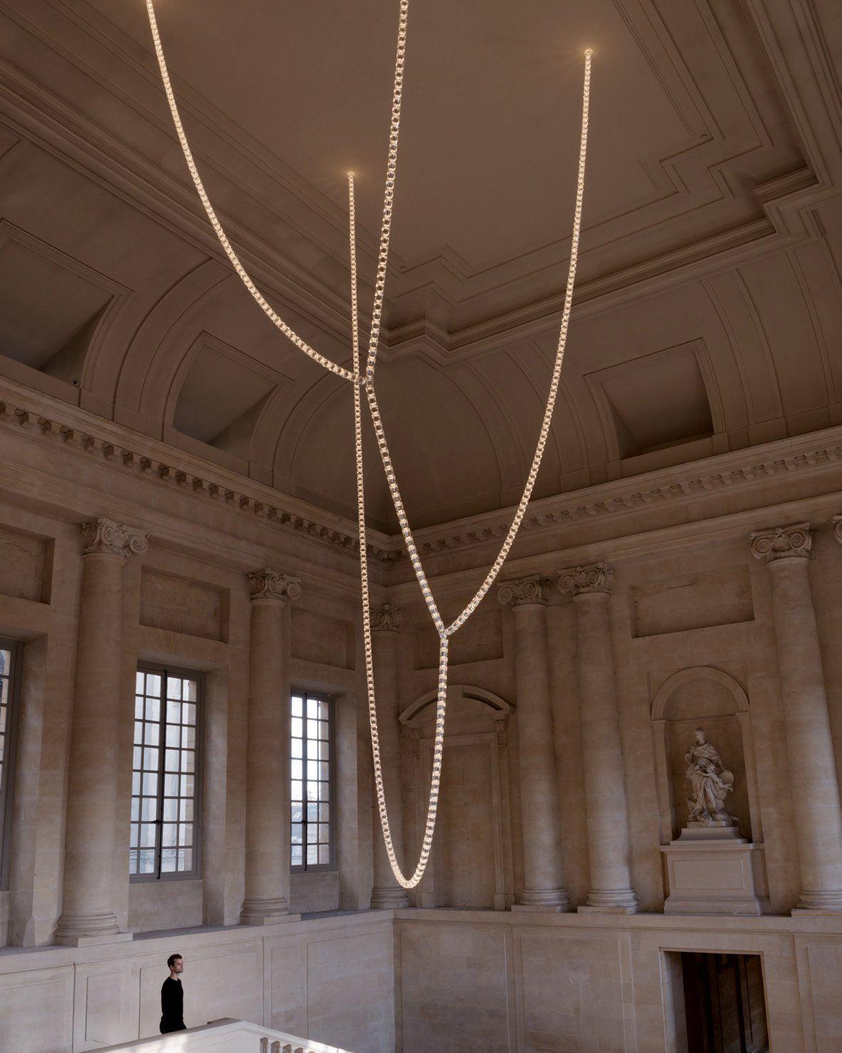 Elyisaine Chandelier Crystal Gold LED 3-Line