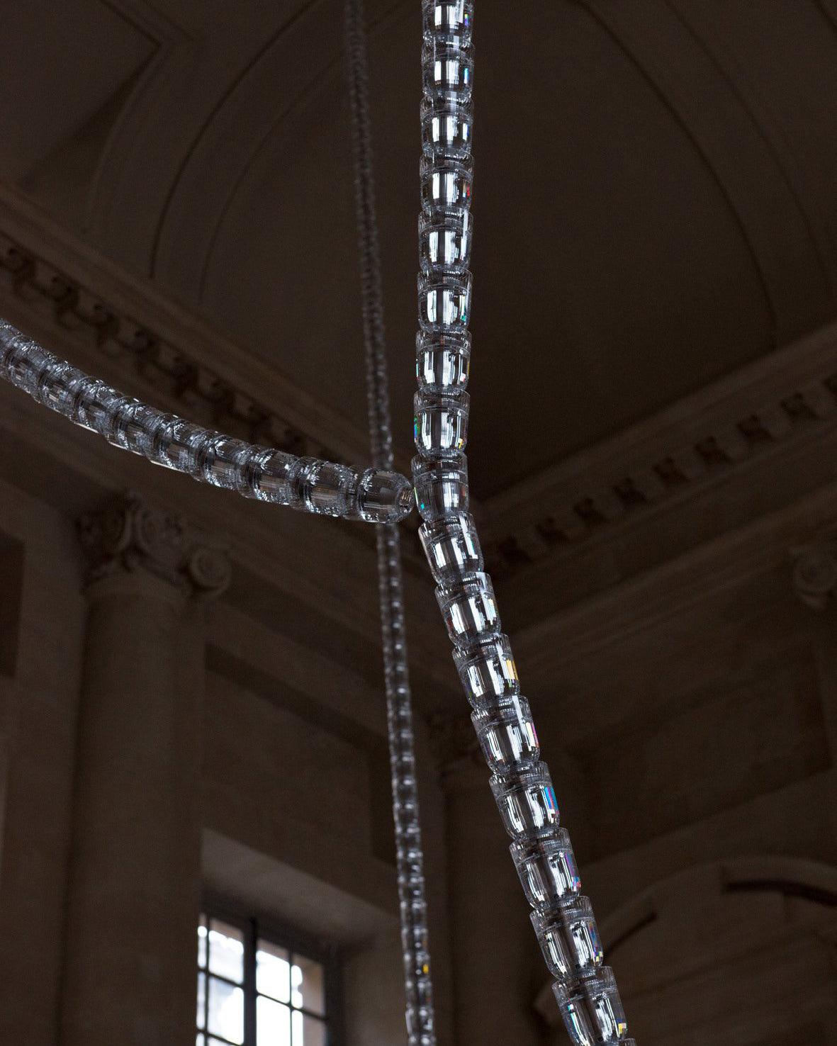 Elyisaine Chandelier Crystal Gold LED 3-Line
