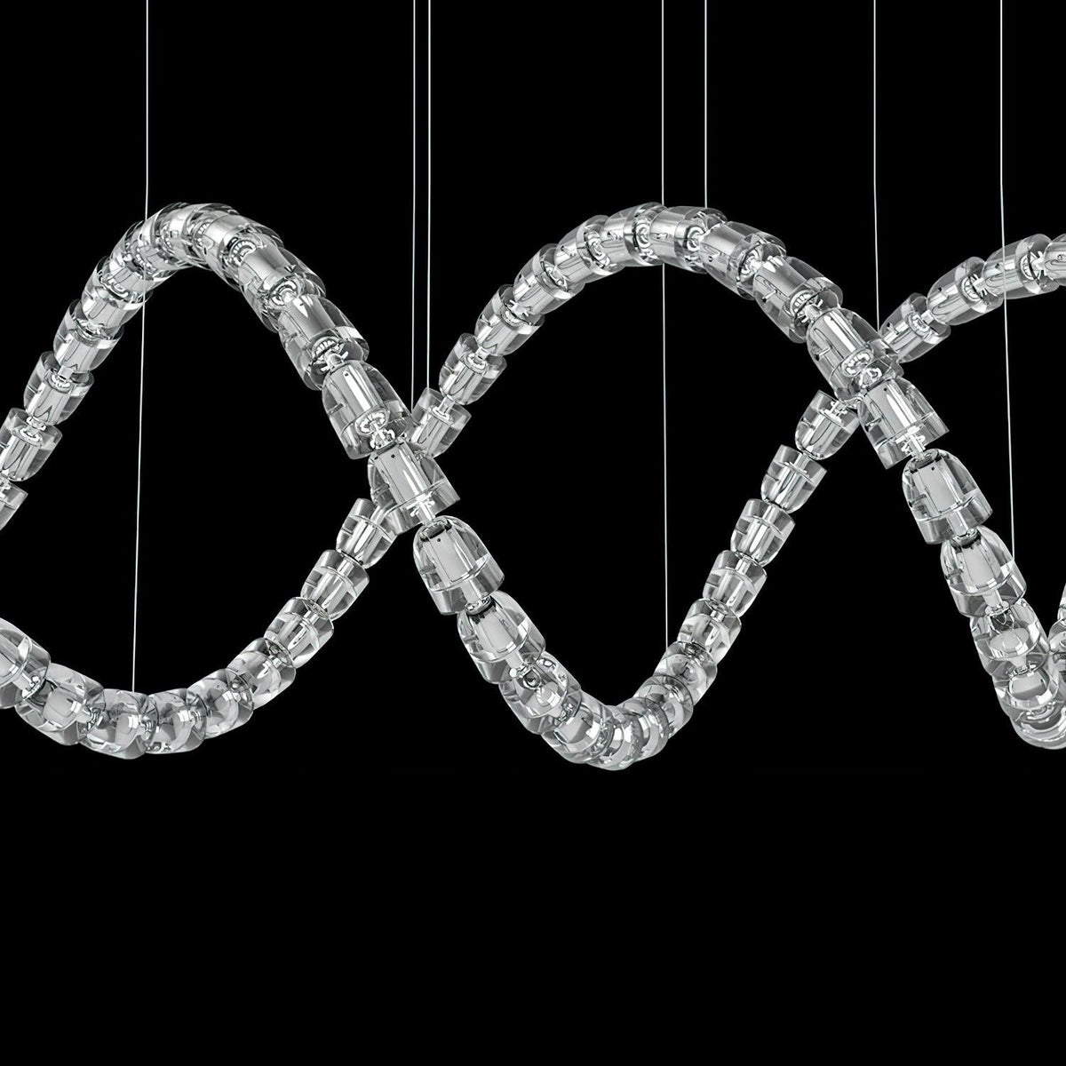 Elyireon Crystal Cascade Chandelier